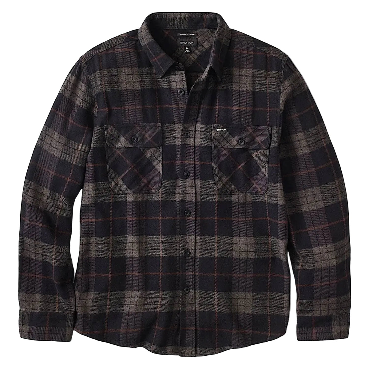 Brixton Men’s Bowery Flannel Shirt - Black/Charcoal
