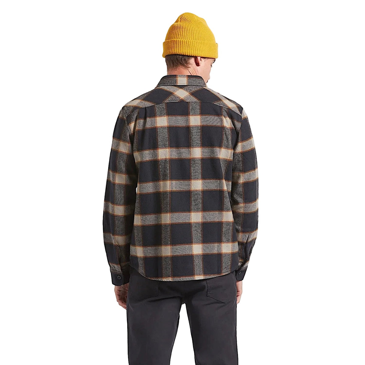 Brixton Men’s Bowery Heavy Weight Flannel - Black/Cream