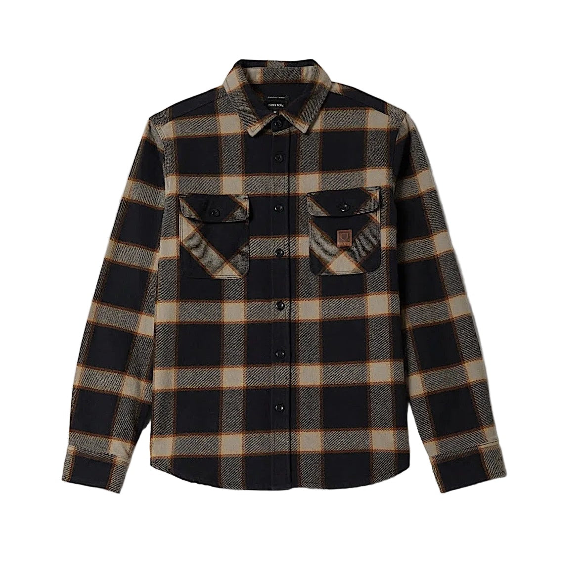 Brixton Men’s Bowery Heavy Weight Flannel - Black/Cream