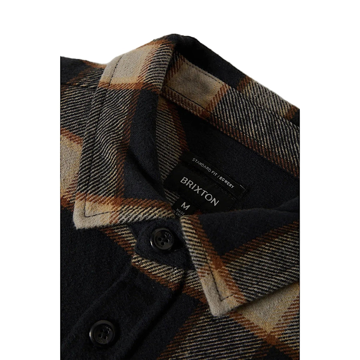 Brixton Men’s Bowery Heavy Weight Flannel - Black/Cream