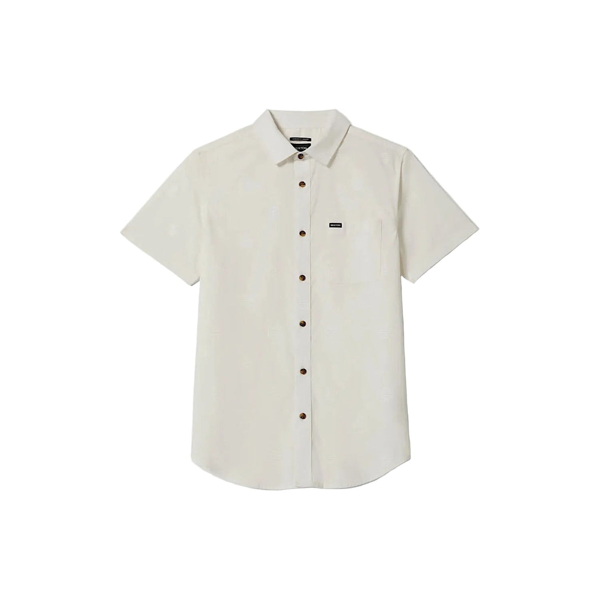 Brixton Men’s Charter Print Short Sleeve Shirt - Off White Geo