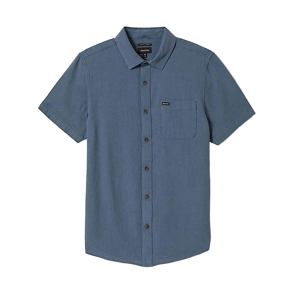Brixton Men’s Charter Short Sleeve Shirt - Azure Blue