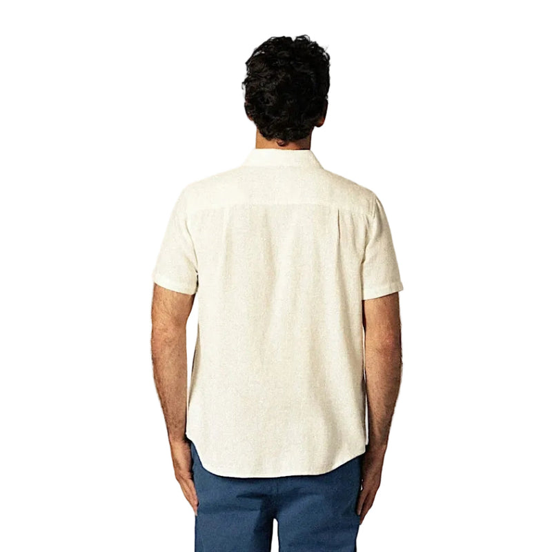 Brixton Men’s Charter Short Sleeve Shirt - Egret White