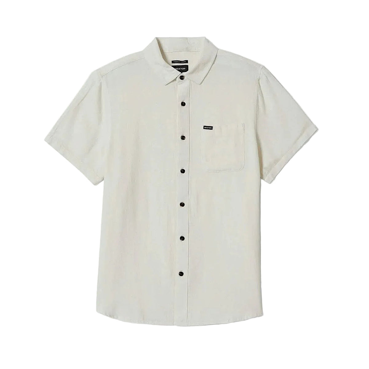 Brixton Men’s Charter Short Sleeve Shirt - Egret White