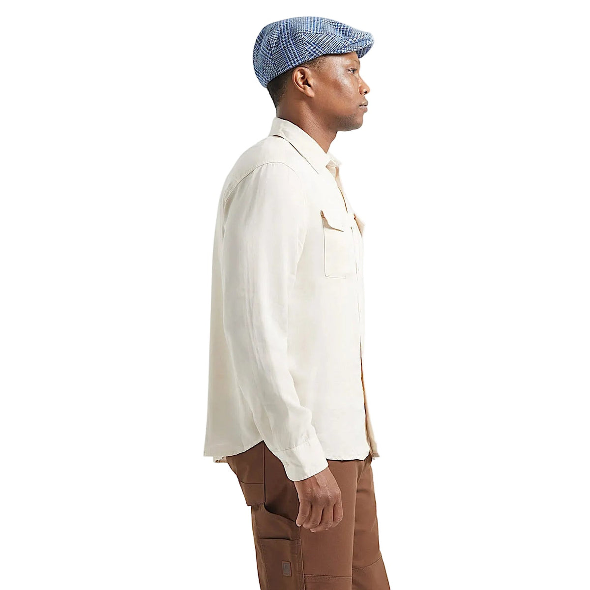Brixton Men’s Cool Comfort Wayne Woven Shirt - Whitecap