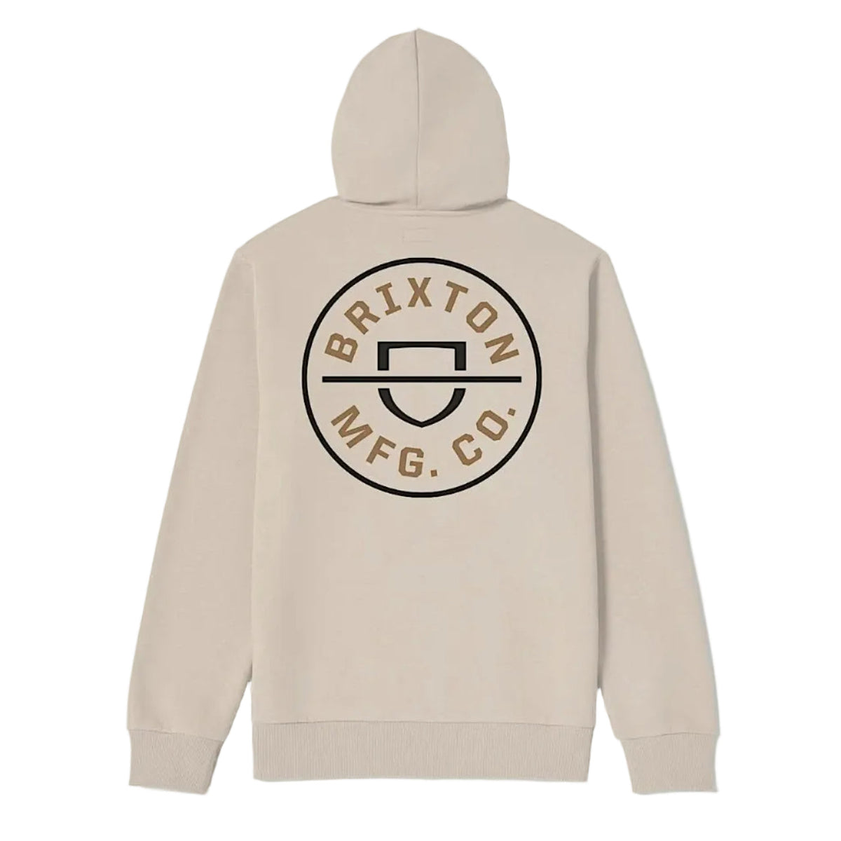 Brixton Men’s Crest Hood - Cream/Jet Black/Washed Copper
