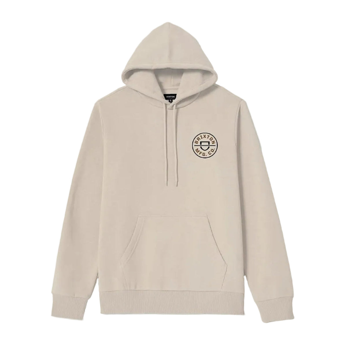 Brixton Men’s Crest Hood - Cream/Jet Black/Washed Copper