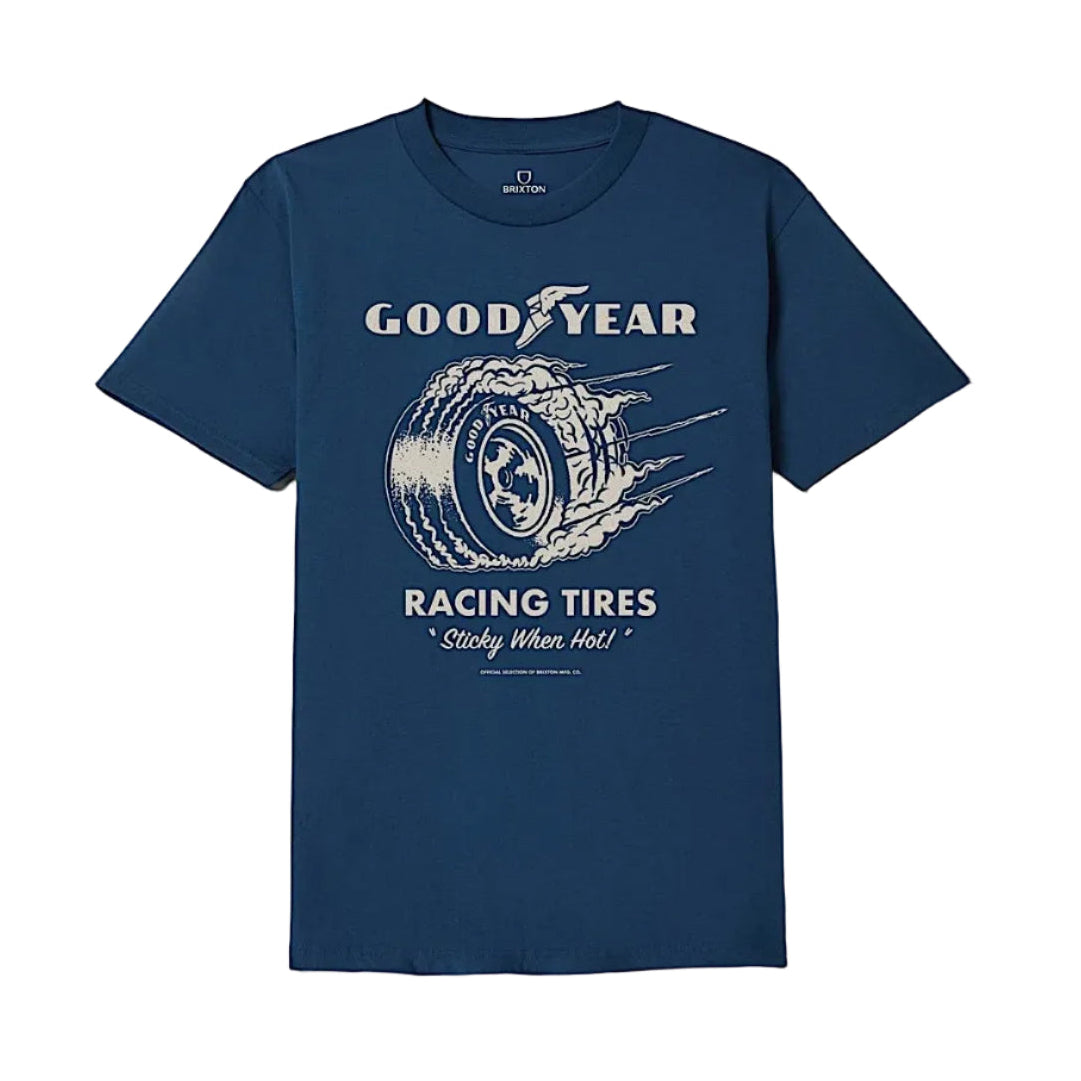 Brixton Men’s Goodyear Cheater Slick Tee - Navy