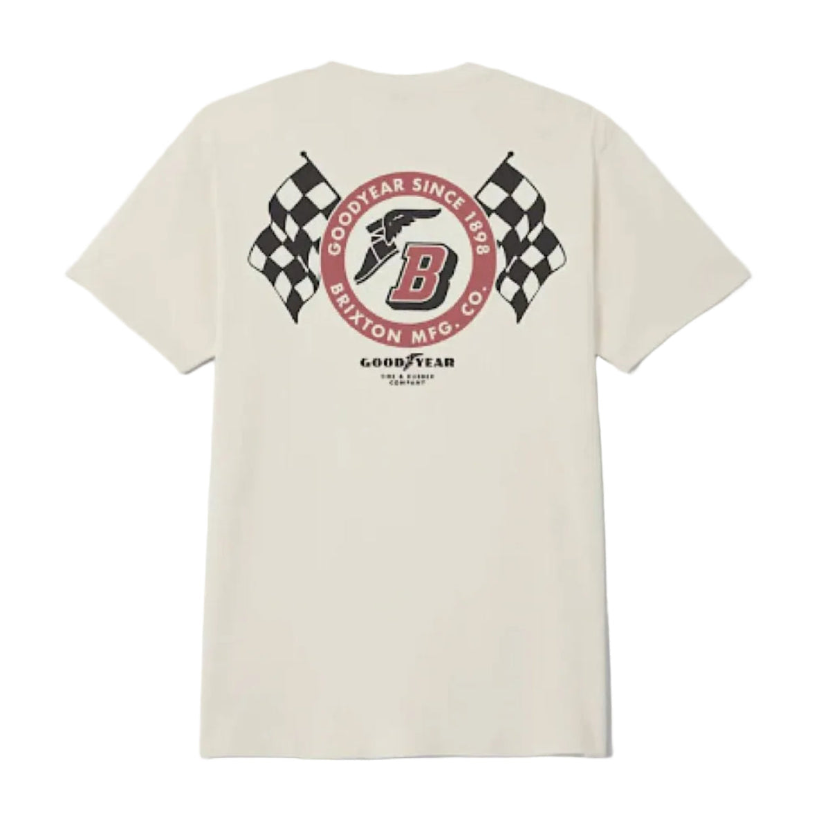 Brixton Men’s Goodyear Speedway Tee - Cream