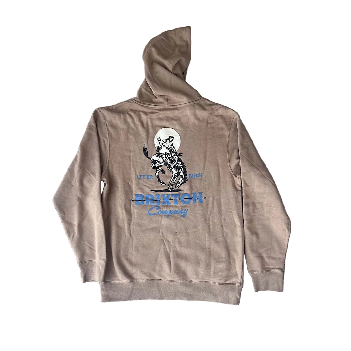 Brixton Men’s Let’er Buck Hoodie - Sandstone/Black/Blue