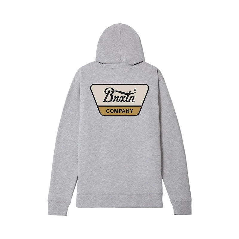 Brixton Men’s Linwood Hood - Heather Grey/Whitecap/Dusted Ochre