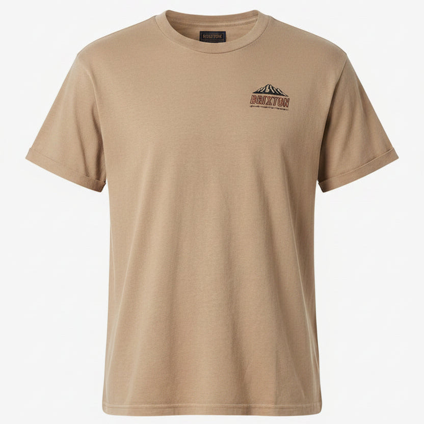 Brixton Men’s Madden T-Shirt - Timeless Taupe Worn Wash