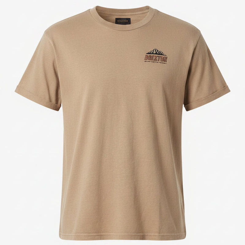 Brixton Men’s Madden T-Shirt - Timeless Taupe Worn Wash