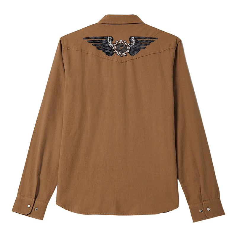 Brixton Men’s Waylon Lightweight Overshirt - Khaki