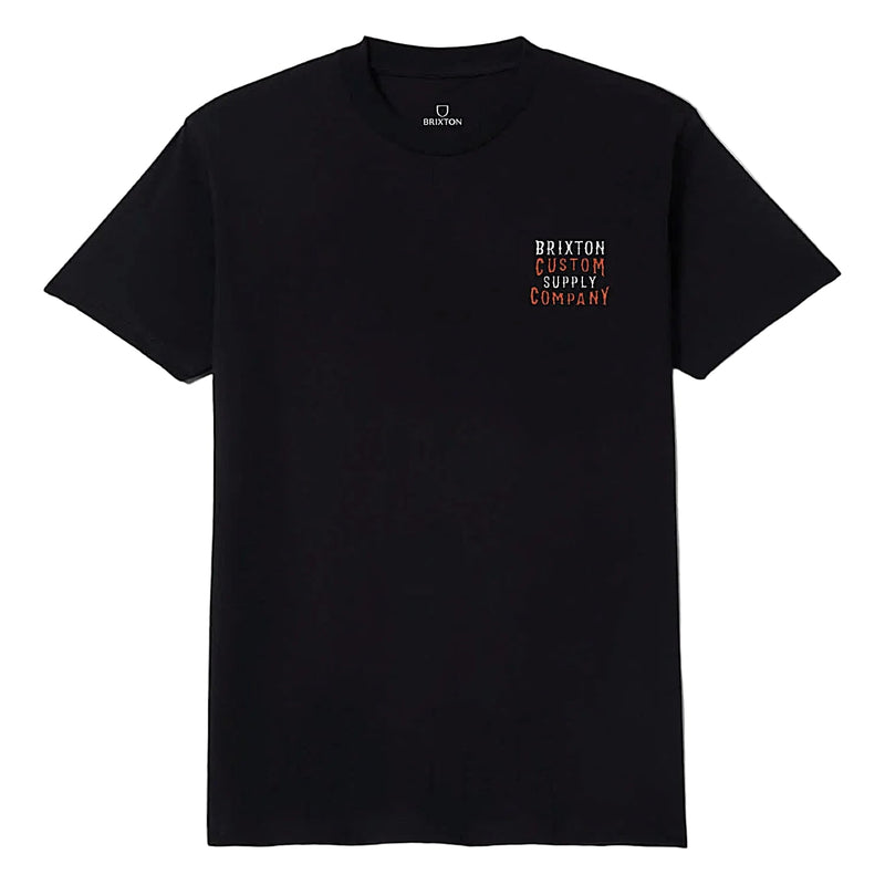 Brixton Men’s Wheaton Tee - Black Worn Wash