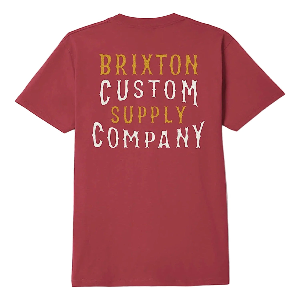 Brixton Men’s Wheaton Tee - Robust Red Worn Wash