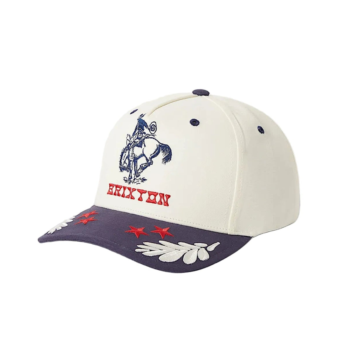 Brixton Rodeo Netplus Snapback Cap - Off White/Navy