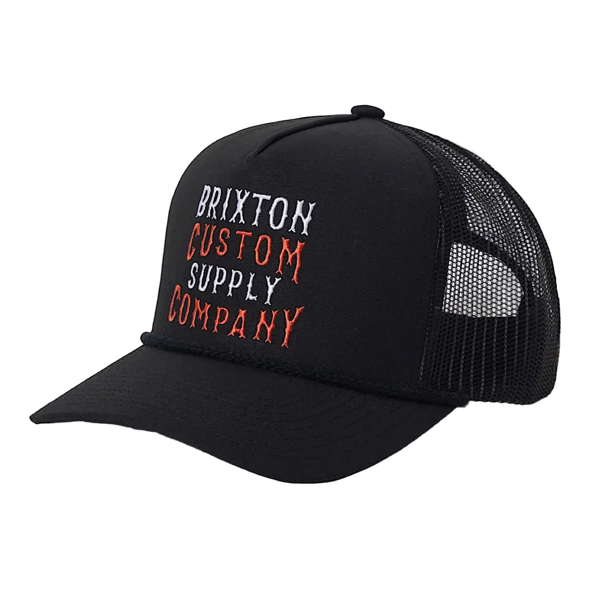 Brixton Wheaton Netplus Trucker Cap - Black/Black