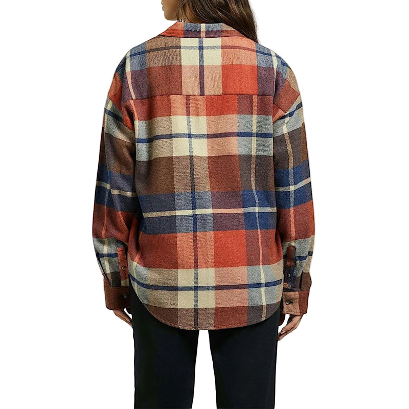Brixton Women’s Bowery Classic Flannel - Navy/Mars Red/Whitecap