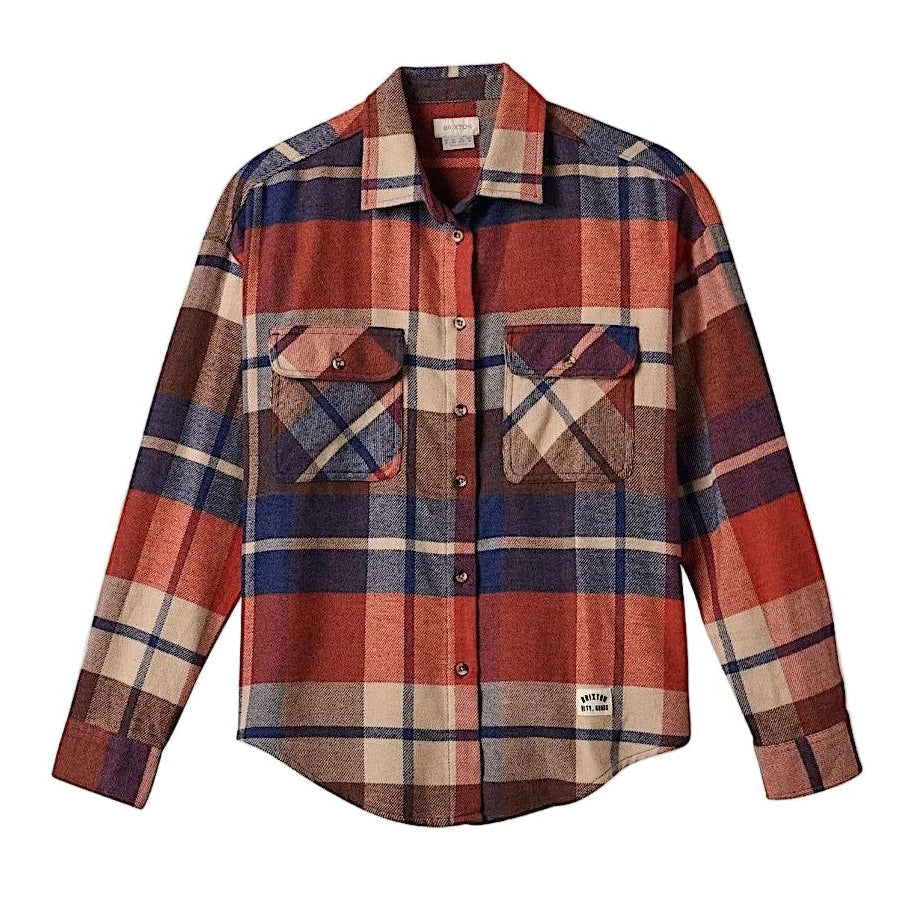 Brixton Women’s Bowery Classic Flannel - Navy/Mars Red/Whitecap