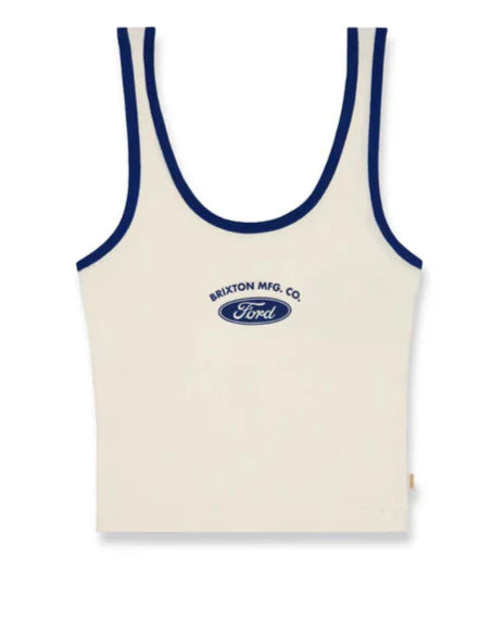 Brixton Women’s Ford Banner Ringer A-Tank - Wimbleton White