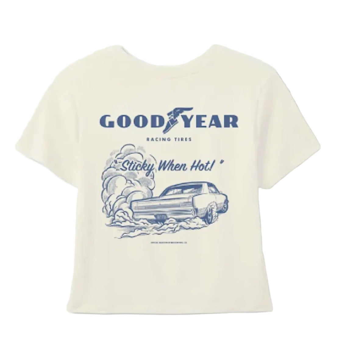 Brixton Women’s Goodyear Burnout Boxy Crew Tee - Cream