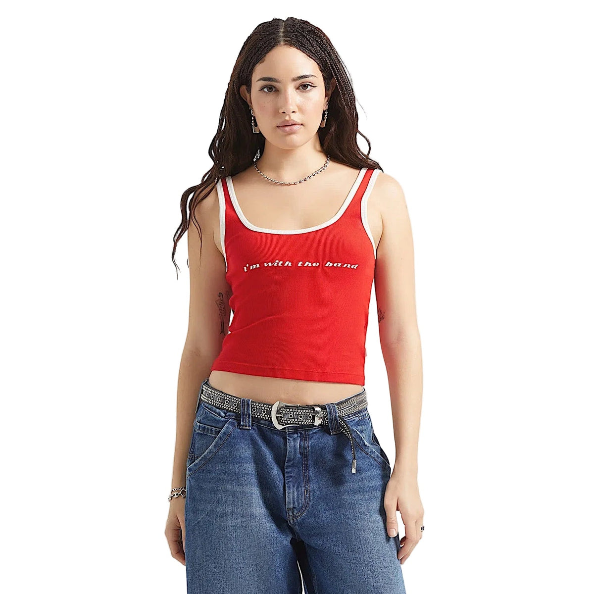 Brixton Women’s I’m With The Band Ringer A-Tank - Adrenaline Rush