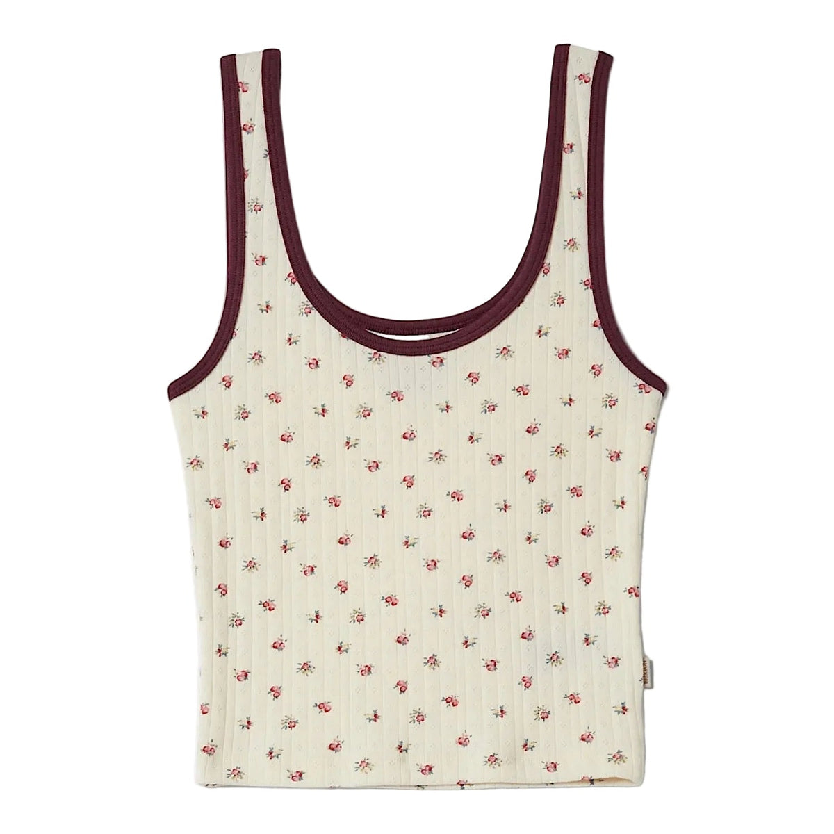 Brixton Women’s Off Duty A-Tank - Floral Pointelle