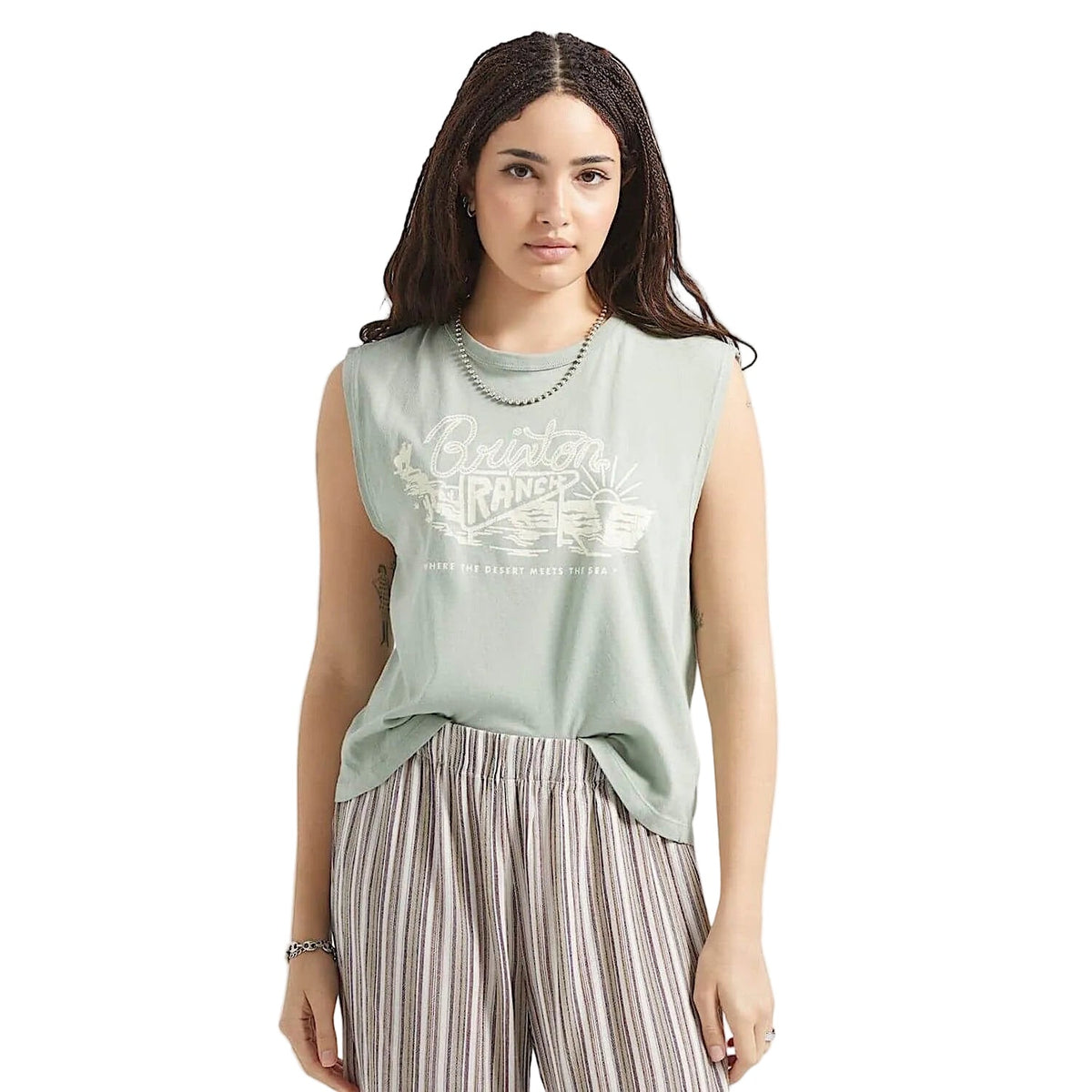 Brixton Women’s Ranch Muscle Tank - Sea Green