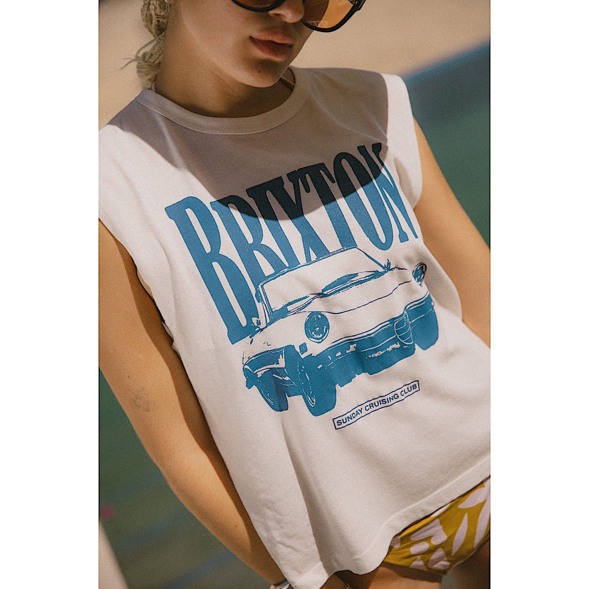 Brixton Women’s Sunday Cruising Club Muscle Tank - Vintage White