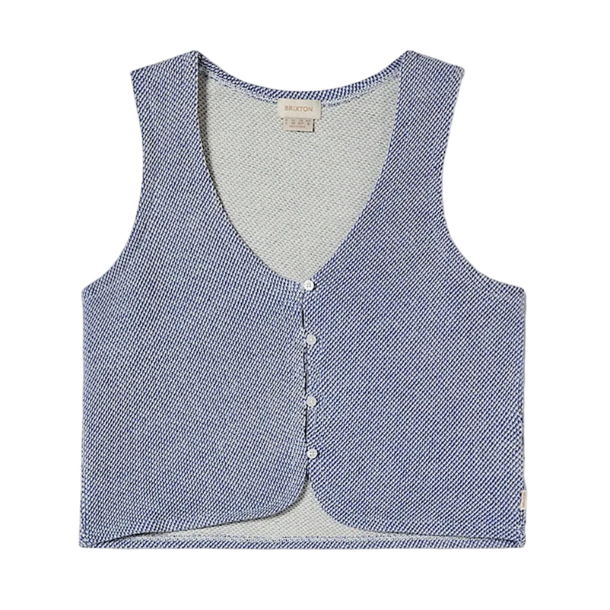 Brixton Women’s The Weekend Terry Top - Off White / Electric Indigo