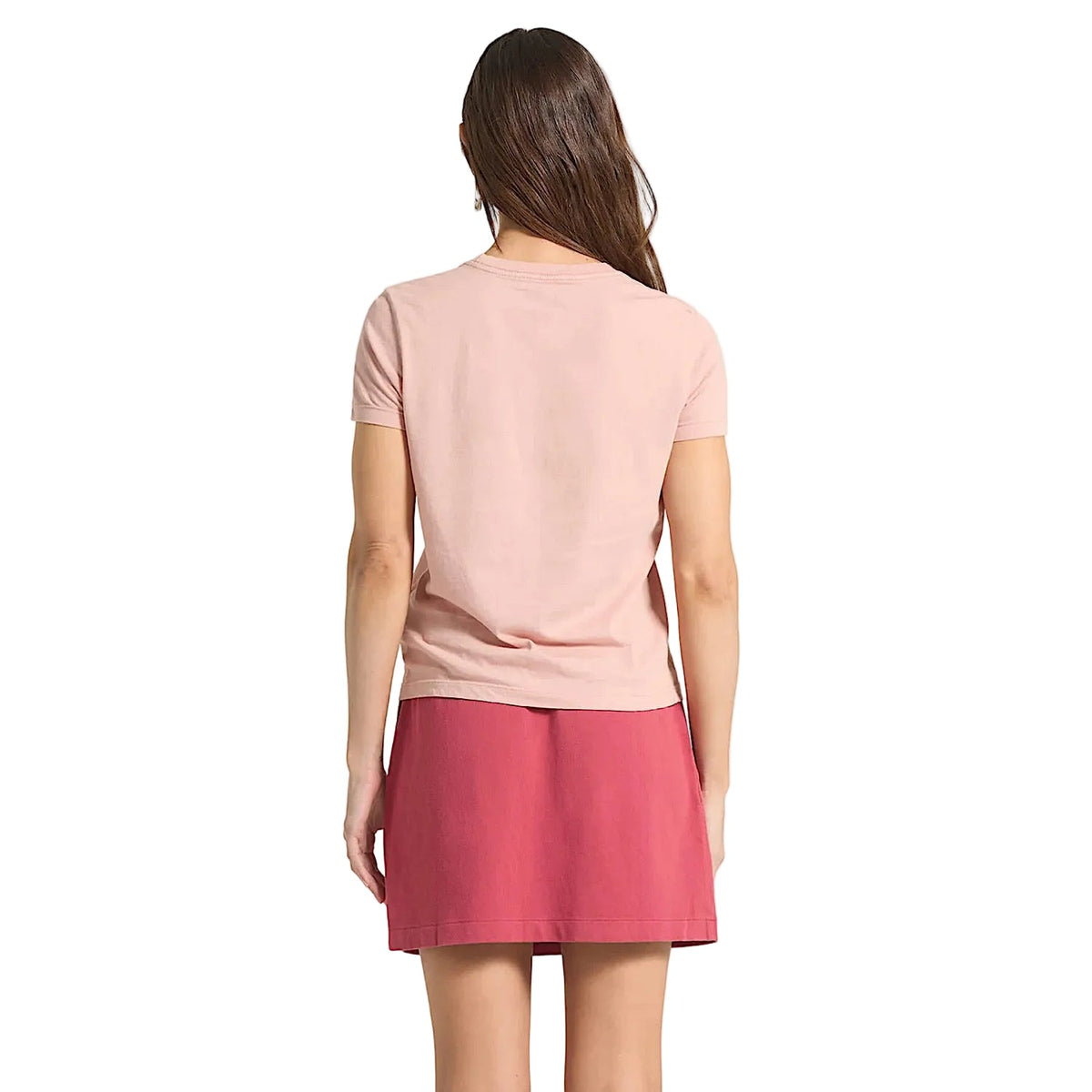 Brixton Women's Two Boots Slim Crew T-Shirt - Silver/Pink