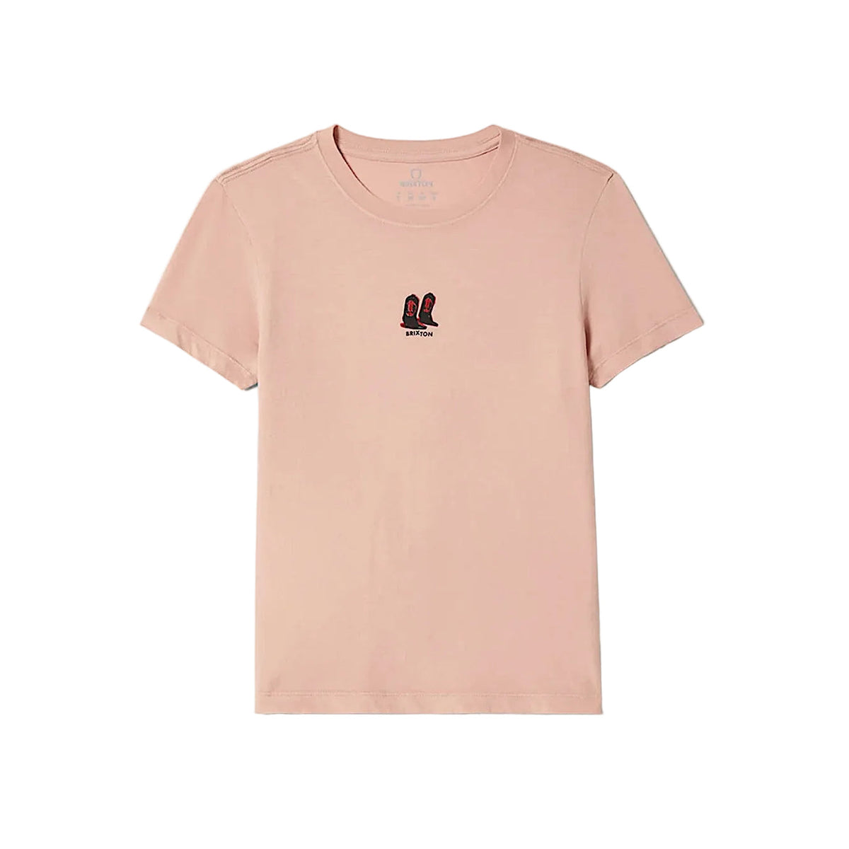 Brixton Women's Two Boots Slim Crew T-Shirt - Silver/Pink