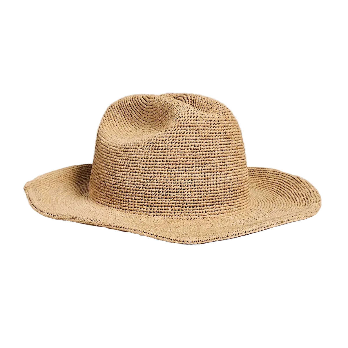 Brixton Odessa Straw Packable Cowboy Hat - Tan