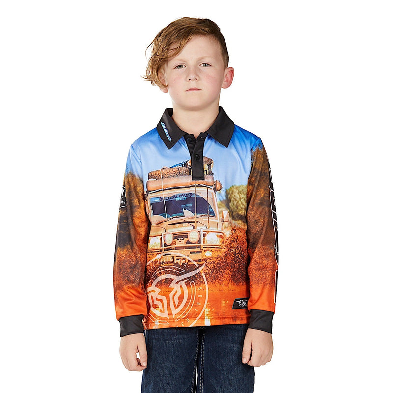 Bullzye Boy’s Blazing Long Sleeve T Shirt - Multi