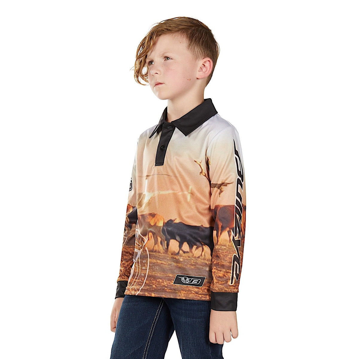 Bullzye Boy’s Helicopter Long Sleeve T Shirt - Multi