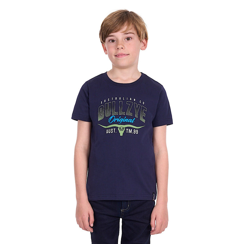 Bullzye Boy’s Original T Shirt - Navy