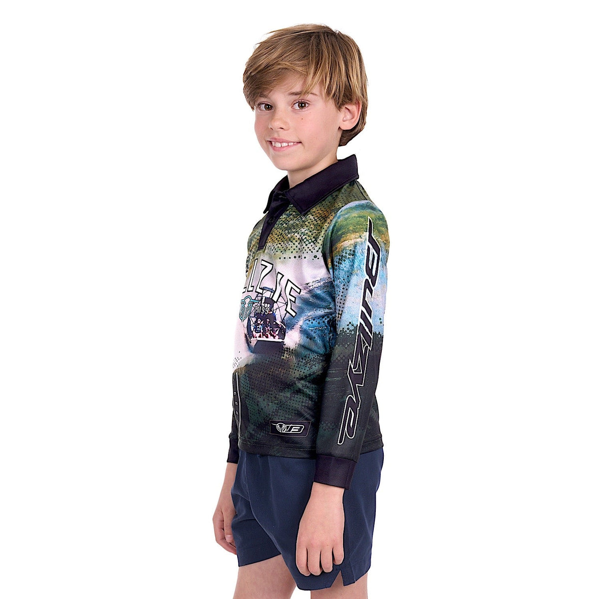 Bullzye Boy’s Rowdy Long Sleeve Fishing Shirt - Multi