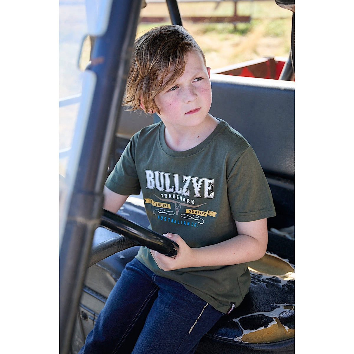 Bullzye Boy’s Trademark Short Sleeve T Shirt - Green