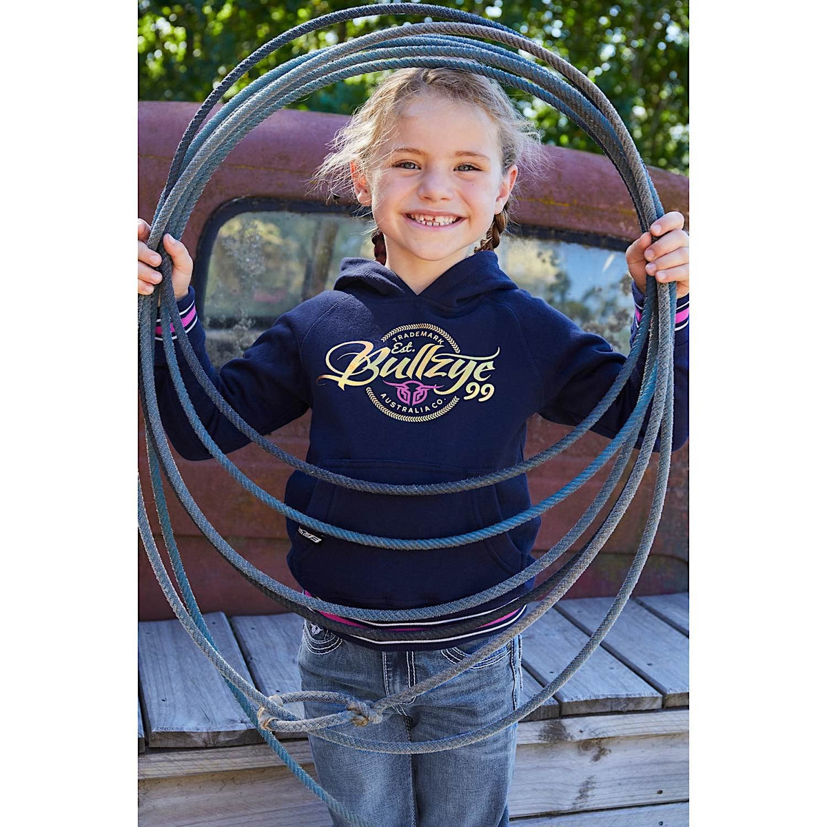 Bullzye Girl’s Arden Pullover Hoodie Dark Navy