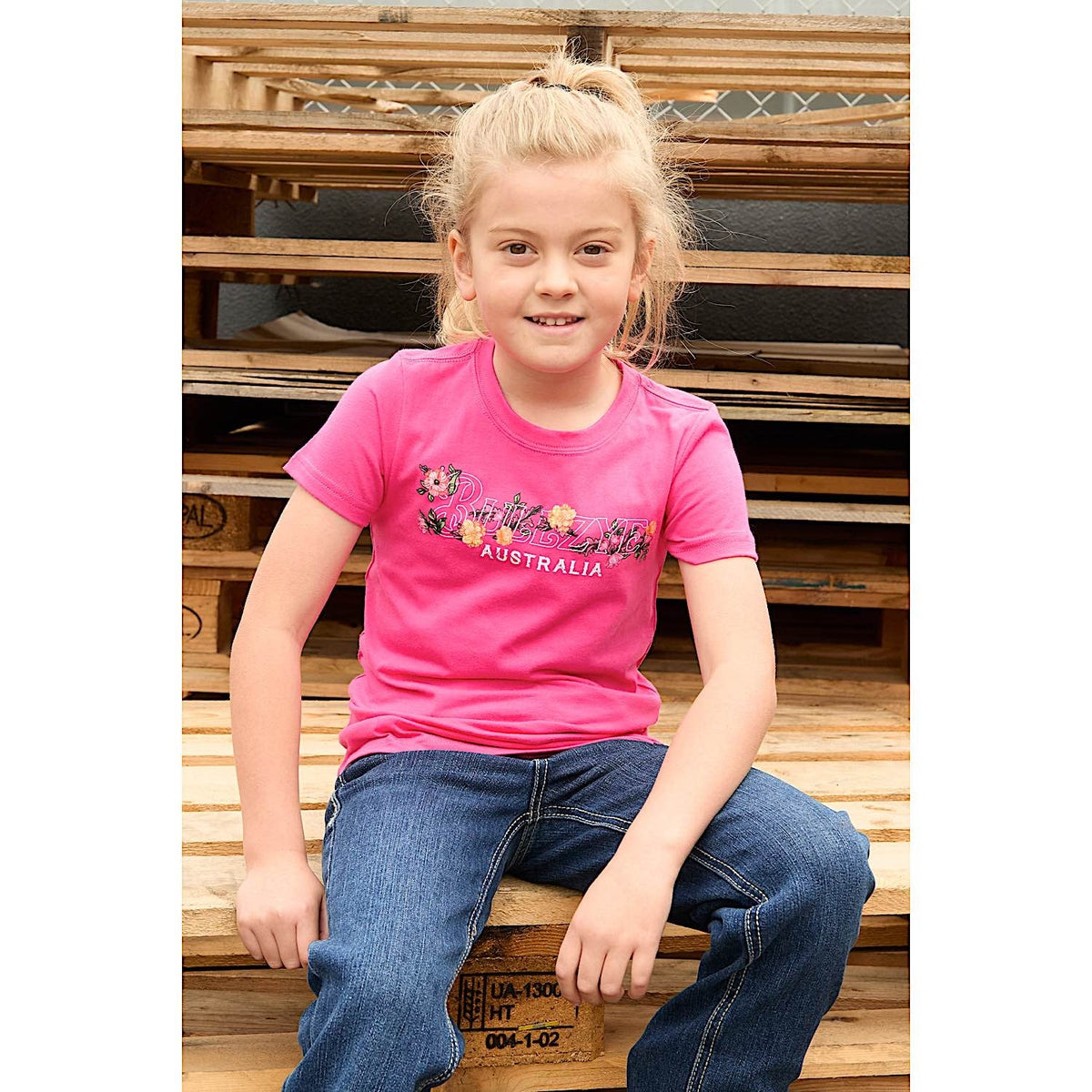 Bullzye Girl’s Flora Short Sleeve Tee - Berry