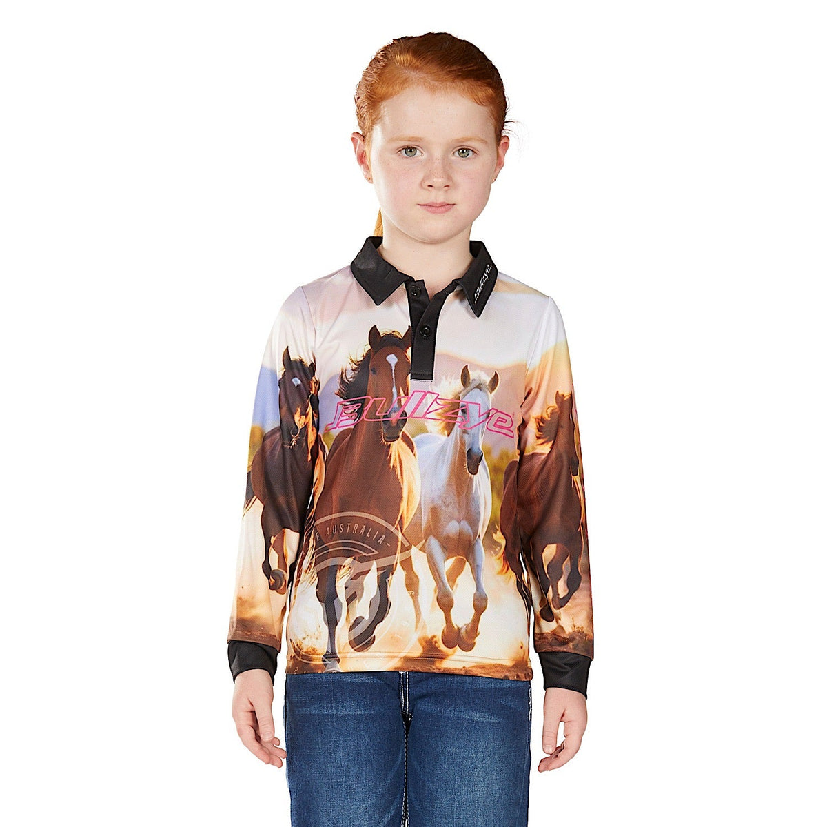 Bullzye Girl’s Gallop Long Sleeve T Shirt - Multi