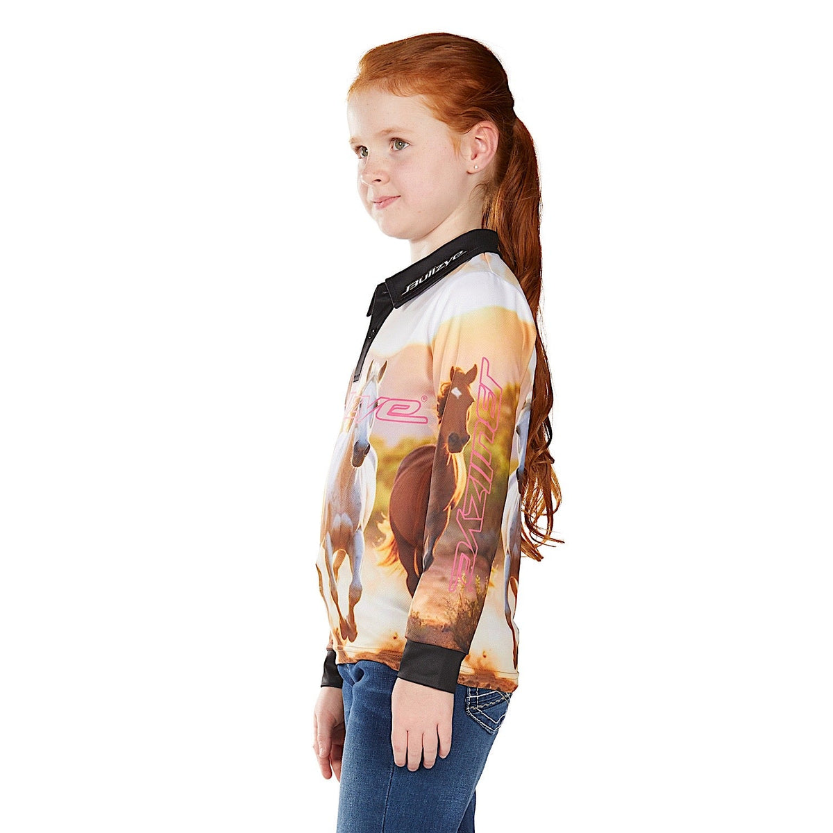 Bullzye Girl’s Gallop Long Sleeve T Shirt - Multi