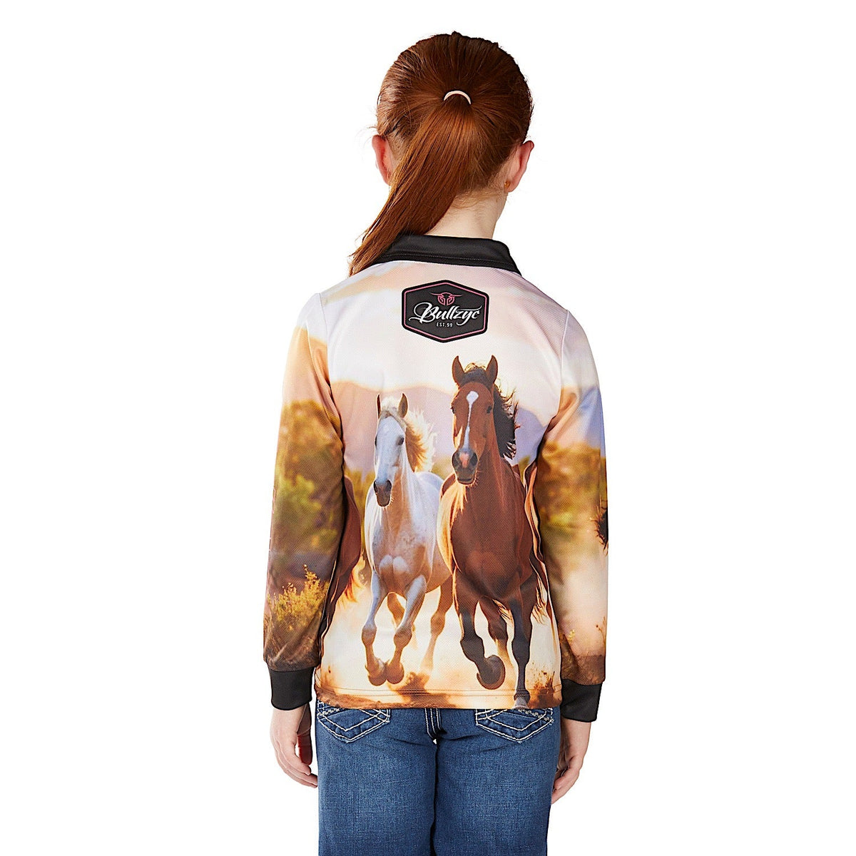 Bullzye Girl’s Gallop Long Sleeve T Shirt - Multi