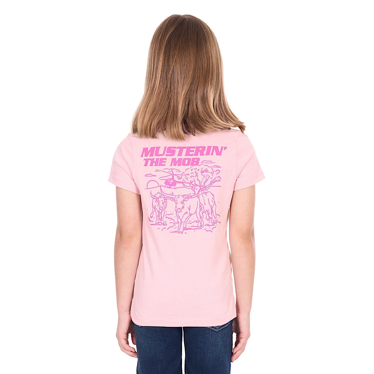 Bullzye Girl’s Muster T Shirt - Blush