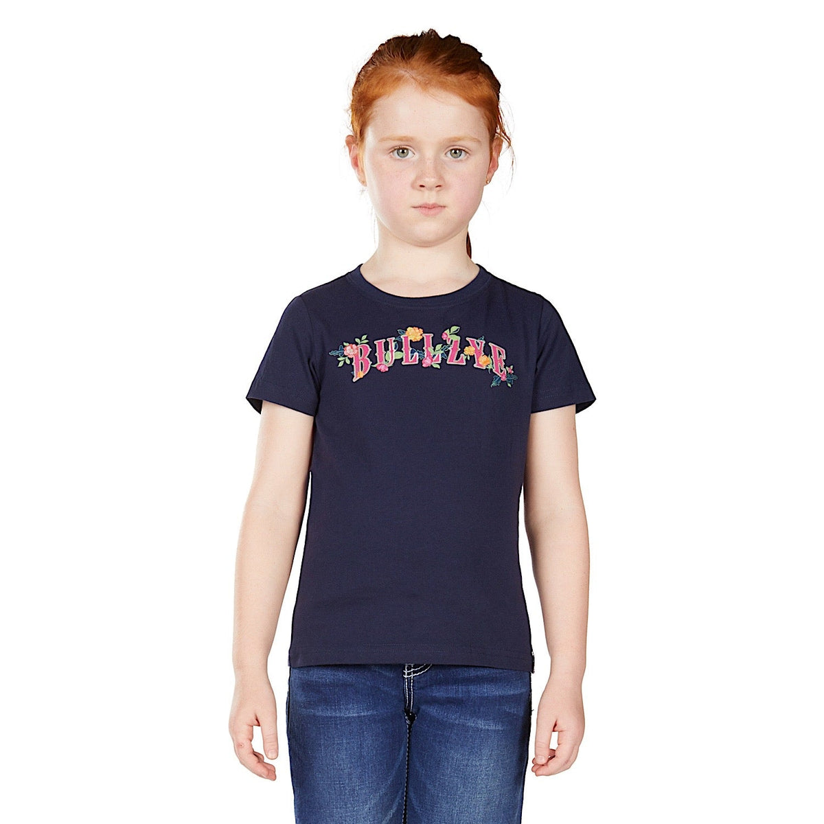 Bullzye Girl’s Nova Short Sleeve T Shirt - Navy