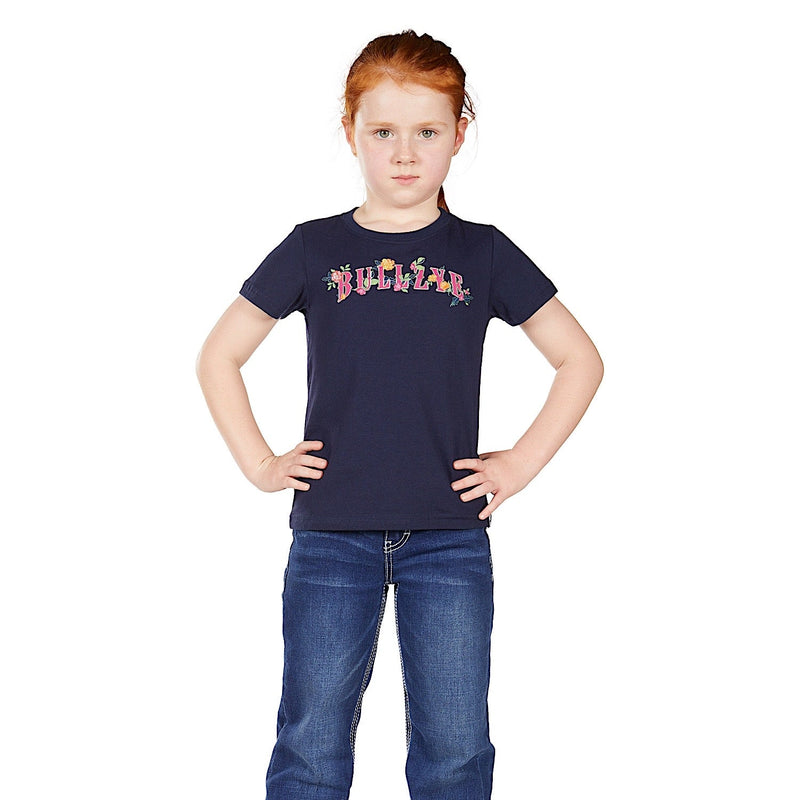 Bullzye Girl’s Nova Short Sleeve T Shirt - Navy