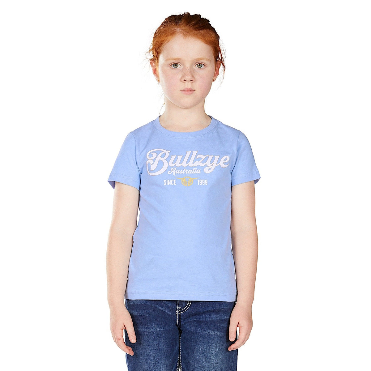 Bullzye Girl’s Scarlett Short Sleeve T Shirt - Light Blue
