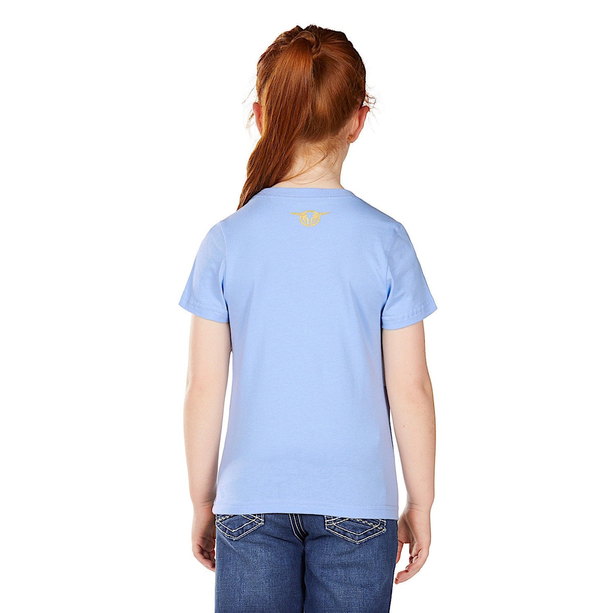 Bullzye Girl’s Scarlett Short Sleeve T Shirt - Light Blue
