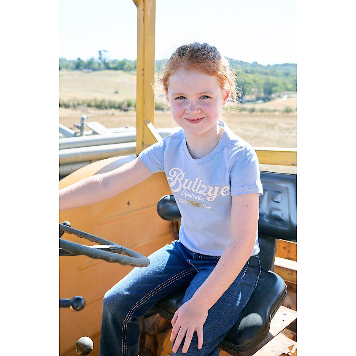 Bullzye Girl’s Scarlett Short Sleeve T Shirt - Light Blue